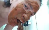 Beautiful latina masturbating and pooping