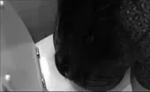Dark hair babe pooping