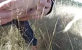 Petite babe shits outdoor