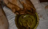 Rubbing poop on pussy and ass