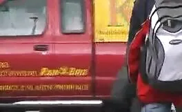 Liquid shit in white pants