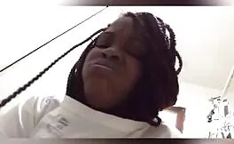 Ebony girl pooping and talking dirty