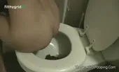 Brown poop shits in toilet