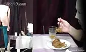 Two hot girls make a guy eat shit